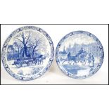 Two 20th century Delft ceramic wall hanging charge