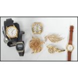 A collection of vintage watches to include a Monde lacking strap, Sekonda, Lorus etc along with