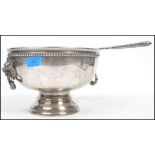 A large good quality silver plated punch bowl with