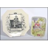 A 19th century Victorian octagonal plate depicting ' The Right Hon Benjamin Disraeli, Earl Of