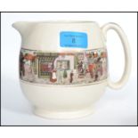 A vintage 20th century picture-ware jug by Lancaster and sons with shaped handle and lip and a