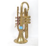 A vintage 20th century brass trumpet by Phil Parker ser no 109809.