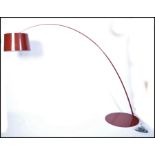 A large oversized twiggy floor lamp in the manner of Foscarini. The large metal red terraced