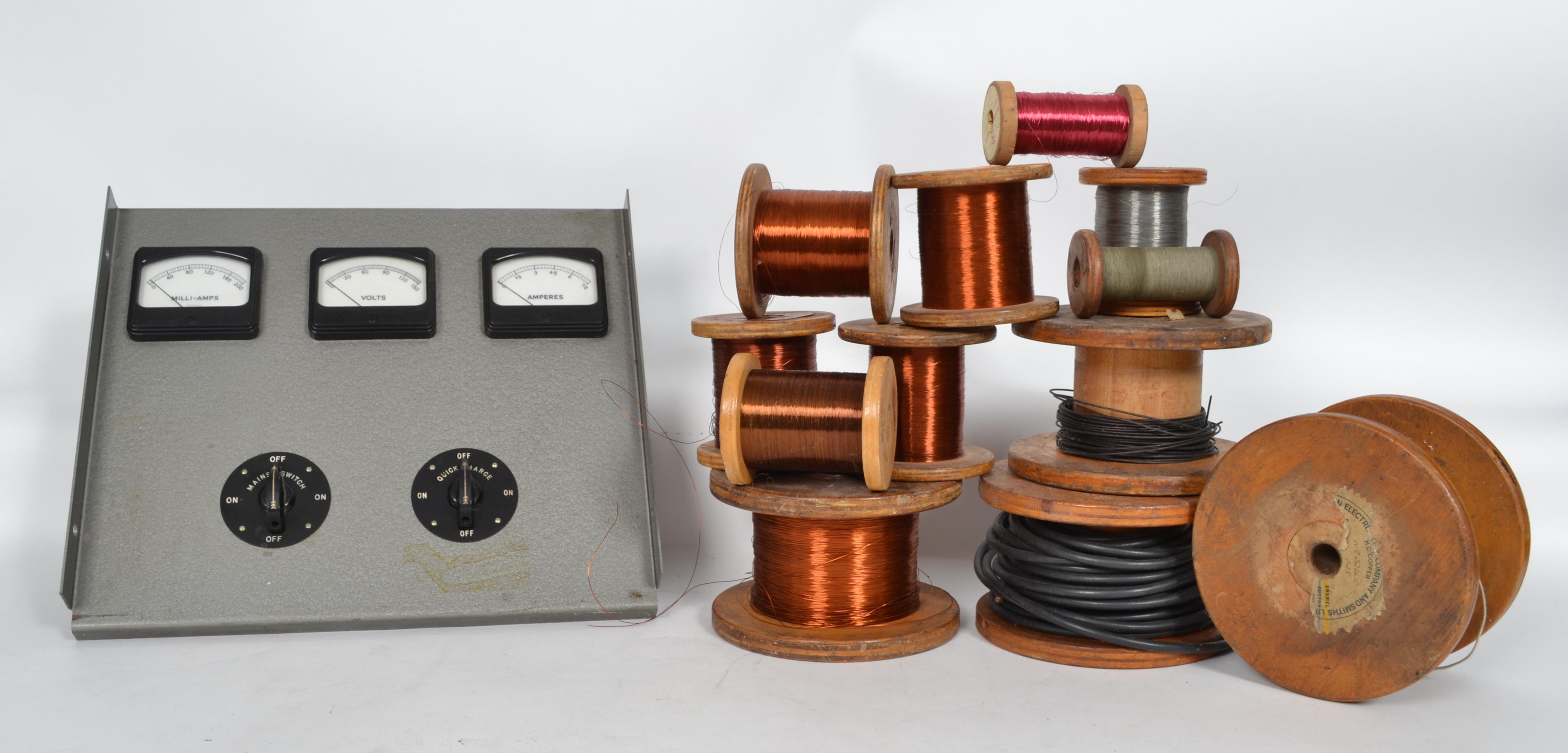 A good collection of original early 20th century copper wire on looms / spindles. Varying shapes and