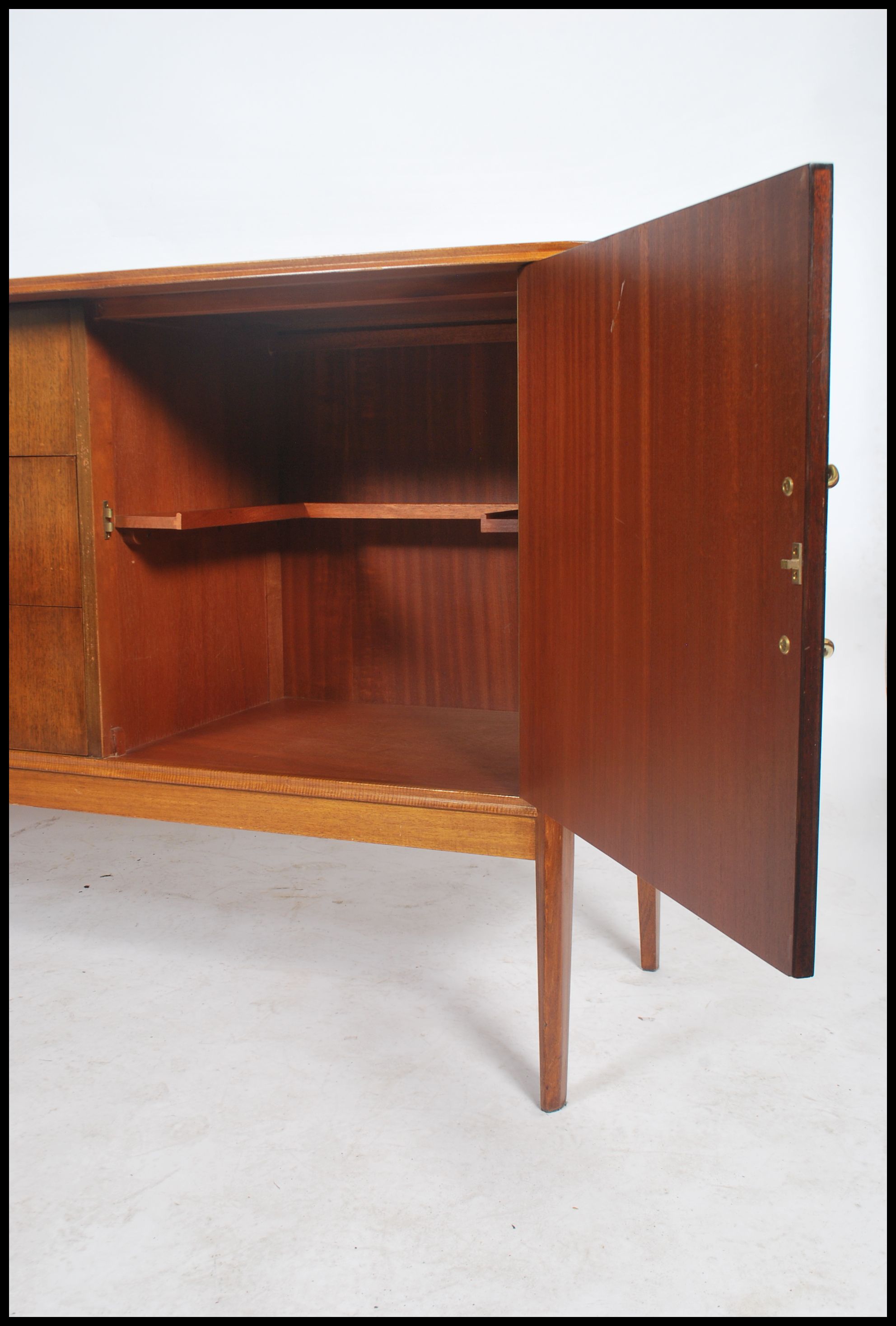 A good mid century / 1950's  sideboard by Pete Hayward for Vanson. The sideboard raised on tapered - Image 4 of 5