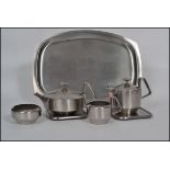 A vintage mid 20th century retro Robert Welch for Old Hall stainless steel Alveston tea service