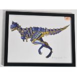 A graffiti urban art print after Bristol Street artist Andy Council entitled Yate Carnotaurus 2013