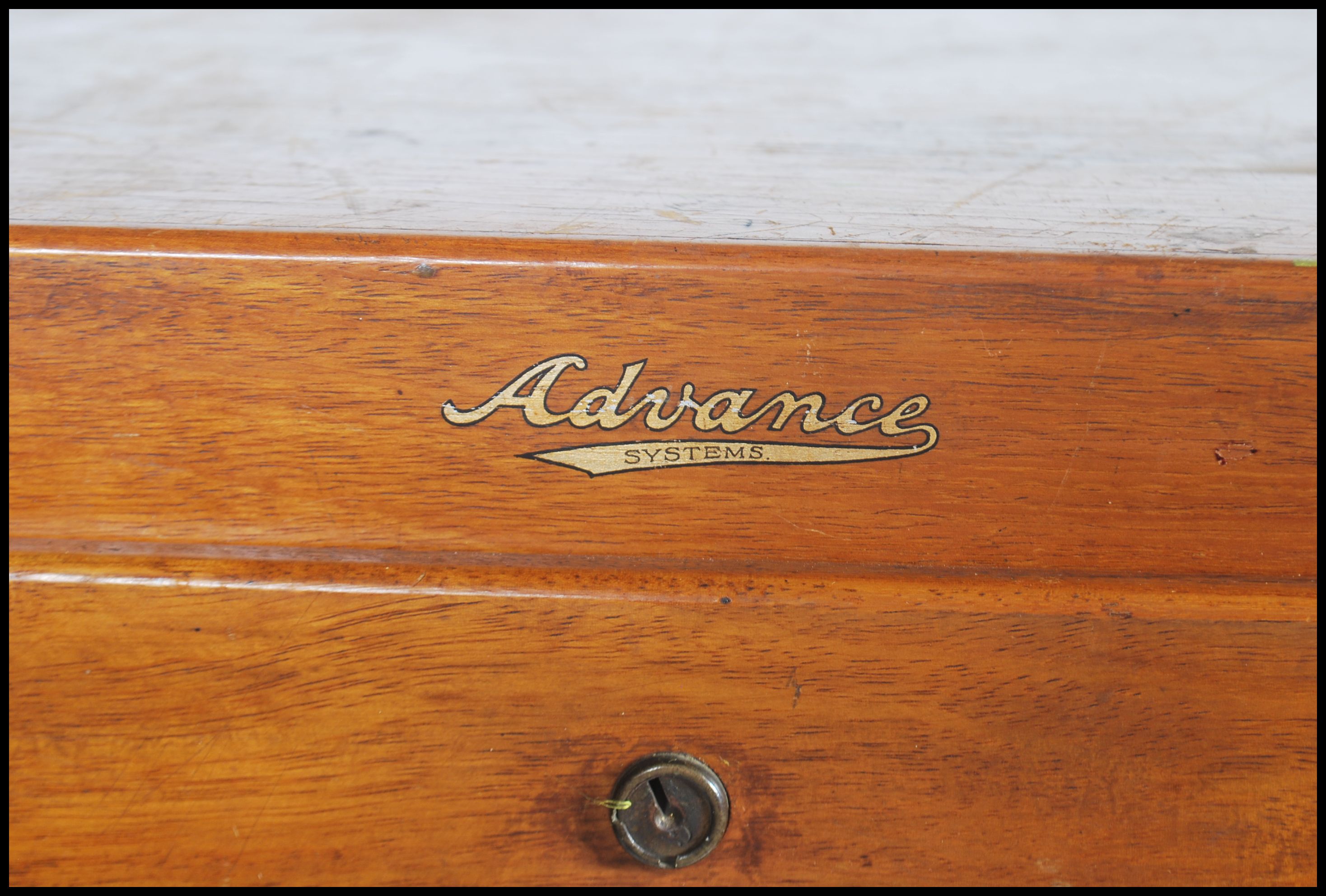 A vintage early 20th century retro industrial pre war 1920s/30s upright oak and beech wood four - Image 5 of 6