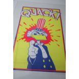 QUACK POSTER - 1967 American anti-war Uncle Sam poster featuring a famous underground image by