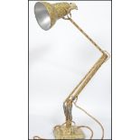 A vintage pre war Herbert Terry 1227 Anglepoise table / desk lamp in original gilt scrumble
