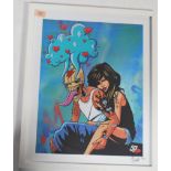 A graffiti urban art print after Bristol Street artist SPZero76 entitled Oni Love 2012 18/20