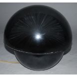 A Crestworth Limited 'Galaxy' fibre optic lamp, circa 1970, moulded translucent black plastic
