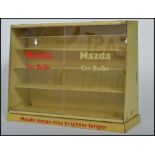 A vintage 20th century retro advertising motoring point of sale Mazda car bulb shop display of