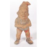 A  good19th century continental ( most likely German ) terracotta Gnome still showing remnants of