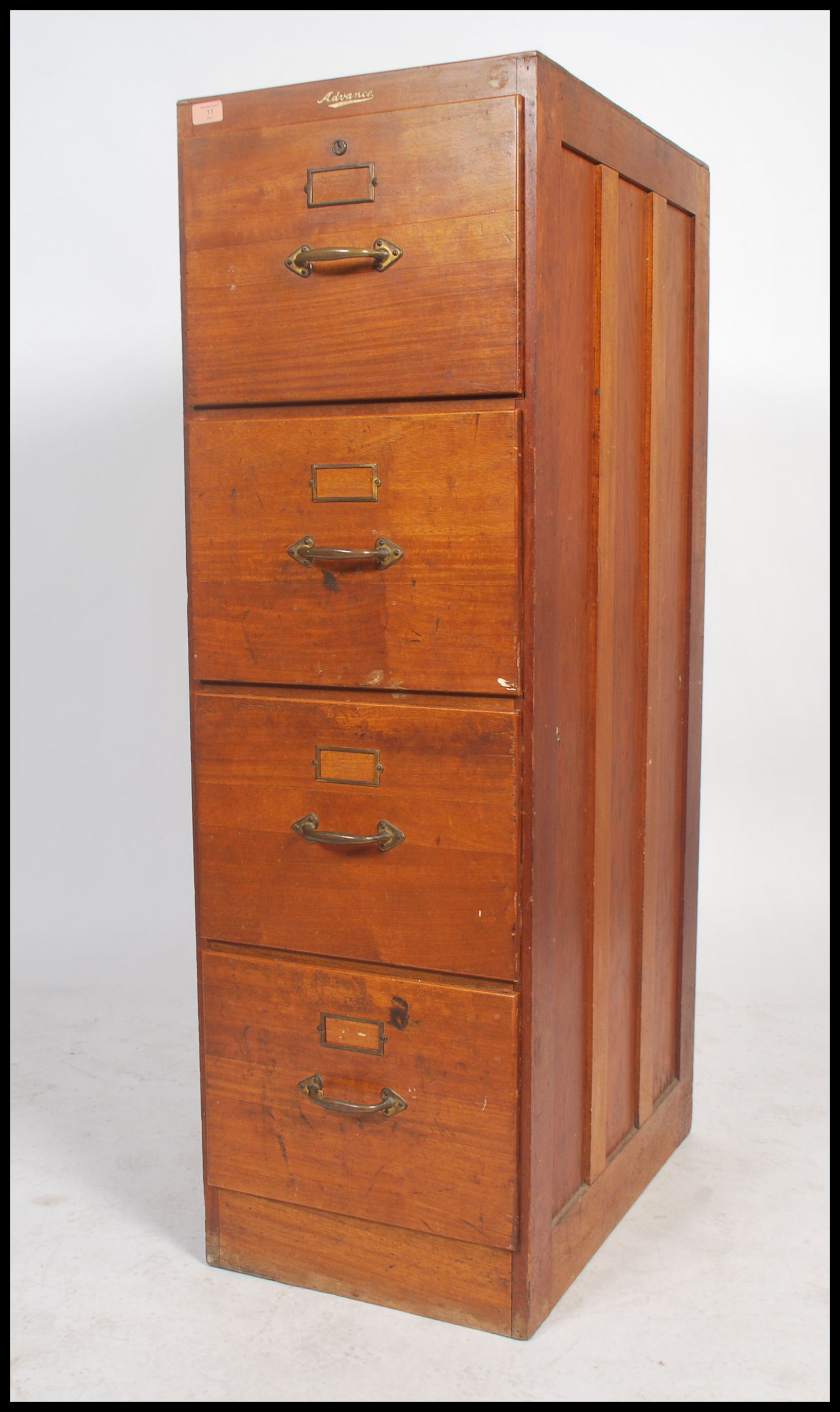 A vintage early 20th century retro industrial pre war 1920s/30s upright oak and beech wood four