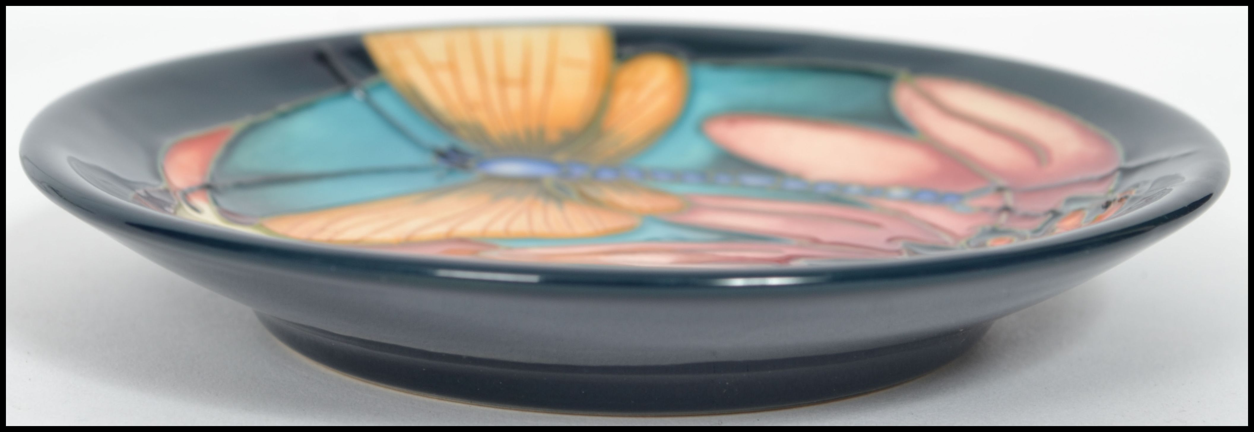 A Moorcroft ceramic tube lined coaster pin dish de - Image 2 of 4