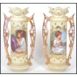 A pair of 19th century Victorian continental vases