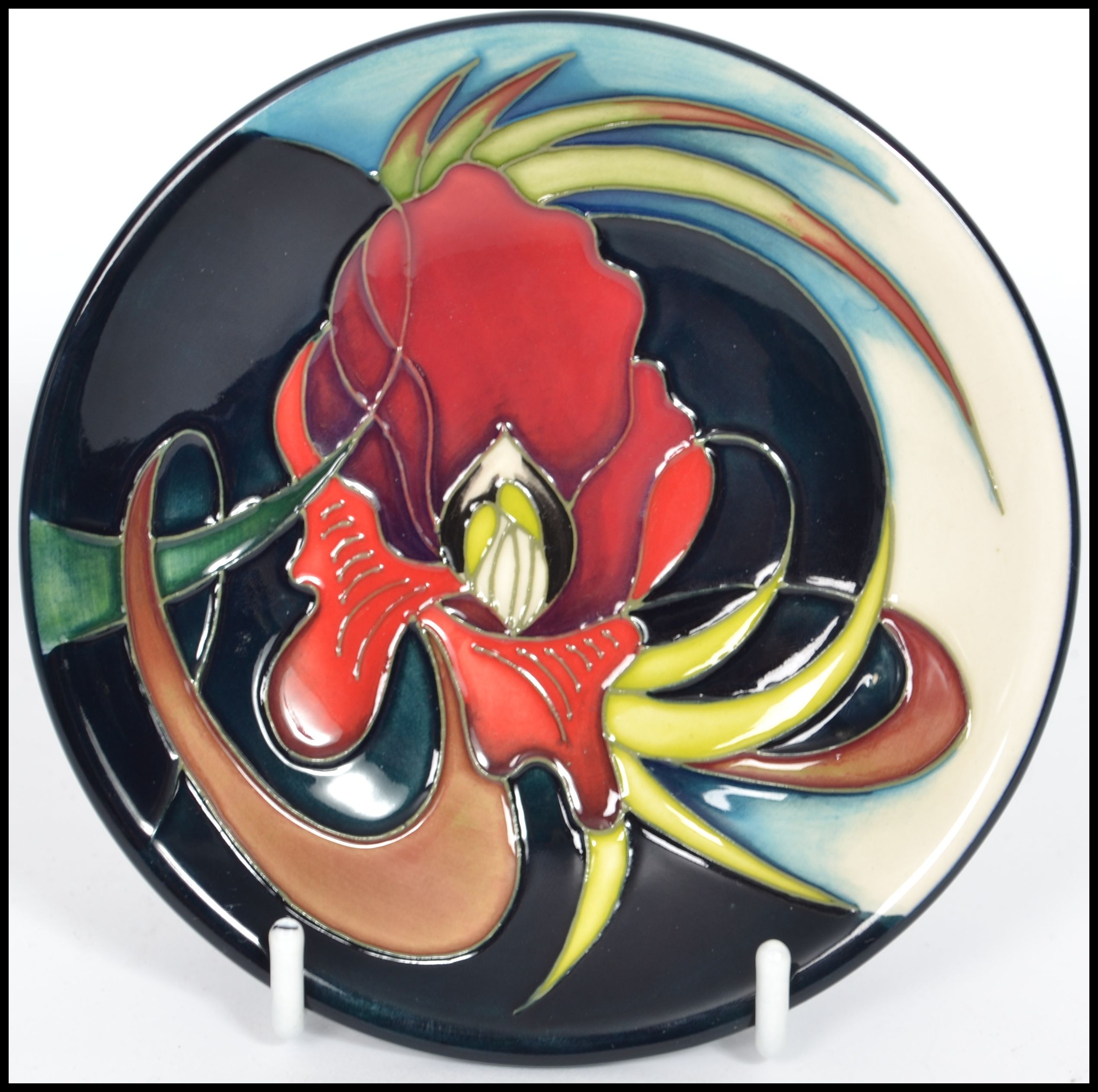 A Moorcroft Trial Piece ceramic tube lined coaster