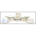 A pretty Victorian bone china six person  tea serv