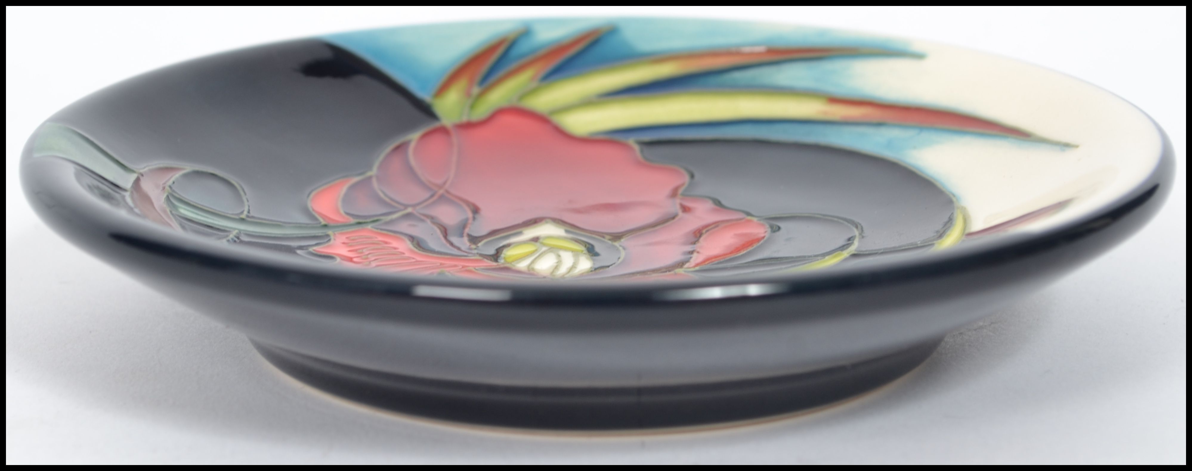 A Moorcroft Trial Piece ceramic tube lined coaster - Image 3 of 4