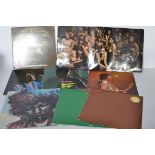 A collection of eight vinyl long play LP record albums all relating to Jimi Hendrix to include