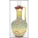 A Doulton Slaters Patent stoneware Art Nouveau ewer jug - vase having stunning design over yellow