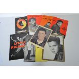 A signed Gene Vincent publicity photograph signed in pen together with a few vintage programmes from