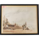 After W. Collins R.A. (1788-1847) An early 19th century water colour aquatint plate depicting