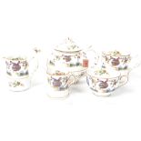 An early 20th century Royal Worcester tea service in the Pekin pattern consisting of teapot, tea cup