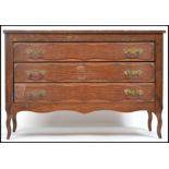 A 20th century apprentice piece / salesman French commode chest of drawers having three drawers with