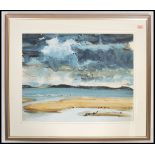 An Australian school 20th century Tasmanian abstract sea and beach scene with overcast skies being