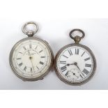 Two vintage 20th century pocket watches one being a International Exhibition Prize Medals Swiss