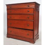 A Marks & Spencers good quality mahogany chest of drawers. Raised on plinth base having a series