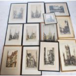 Sharland, Edward; collection of assorted etchings / prints. All of local Bristol and surrounding