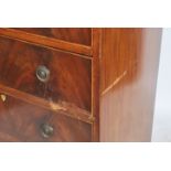 An good inlaid mahogany Regency revival chest of drawers, with two short drawers over three long