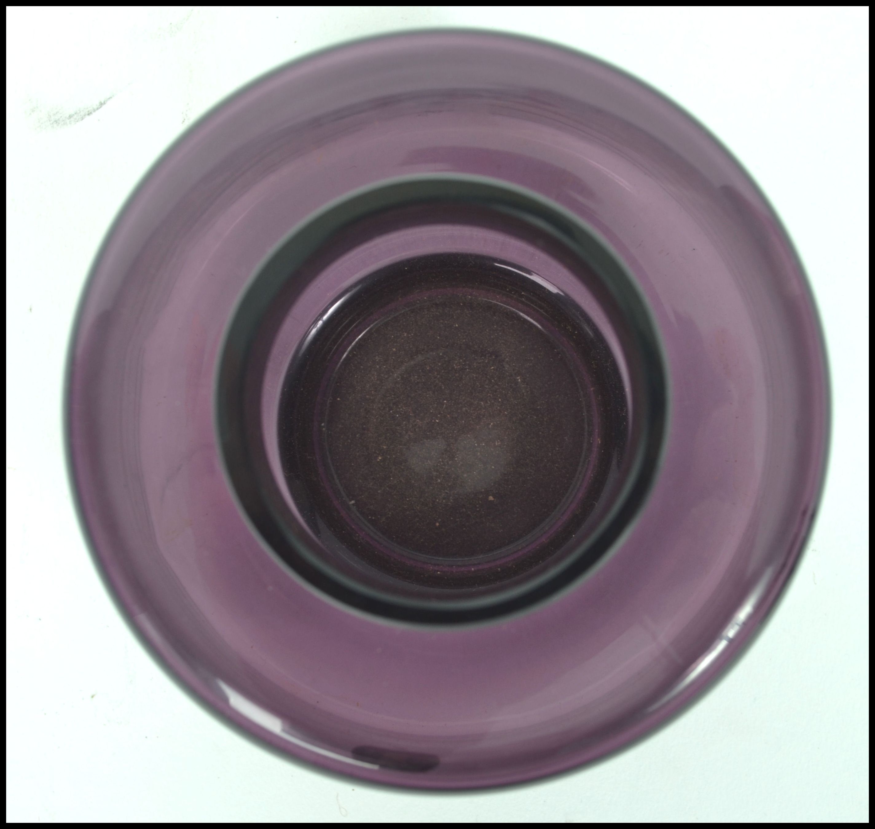 A rare and unusual mid century Geoffrey Baxter for Whitefriars purple studio glass art vase having a - Image 3 of 4