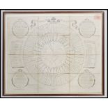 A framed and glazed 19th century Genealogical chart of the kings and queens of England since the