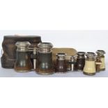 A group of 19th century French Opera glasses to include Le Jockey Club Paris in original case, a