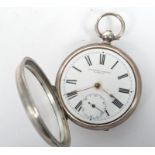 A silver hallmarked open faced key wind pocket watch with Birmingham hallmarks for 1866. The