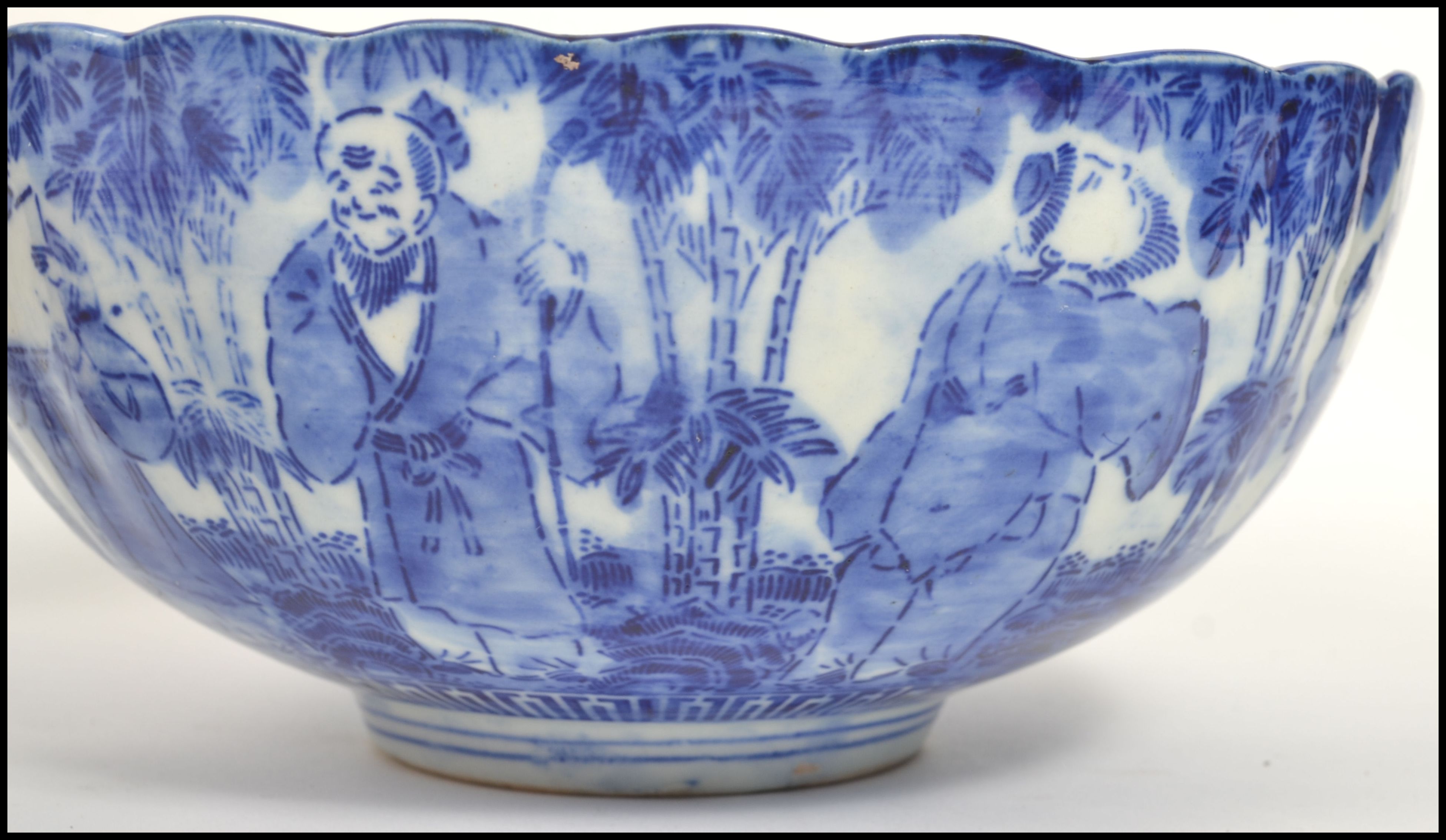A late 19th / early 20th century Oriental blue and - Image 3 of 6