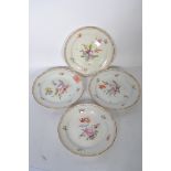 A set of four late 19th century Meissen porcelain