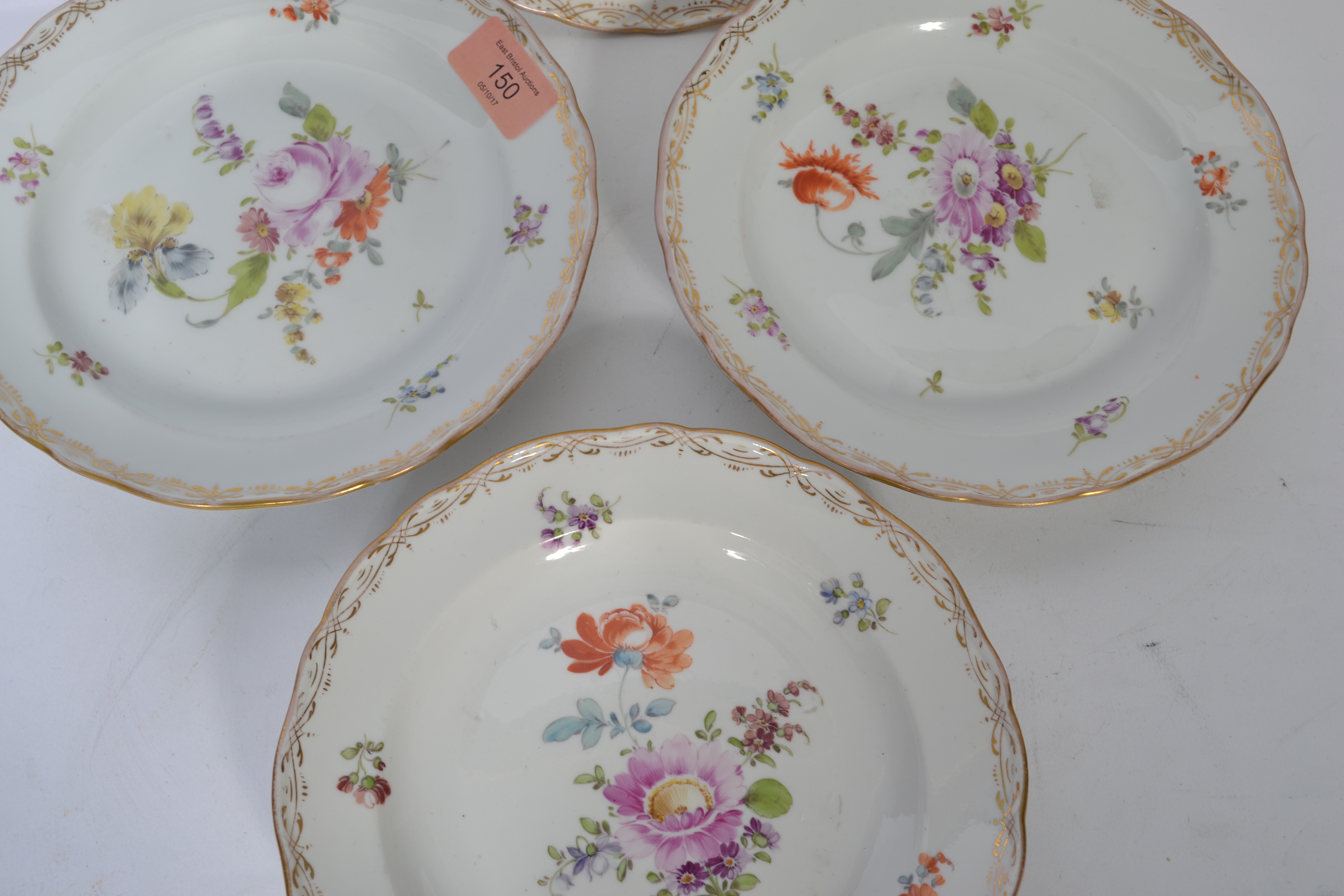 A set of four late 19th century Meissen porcelain - Image 3 of 4