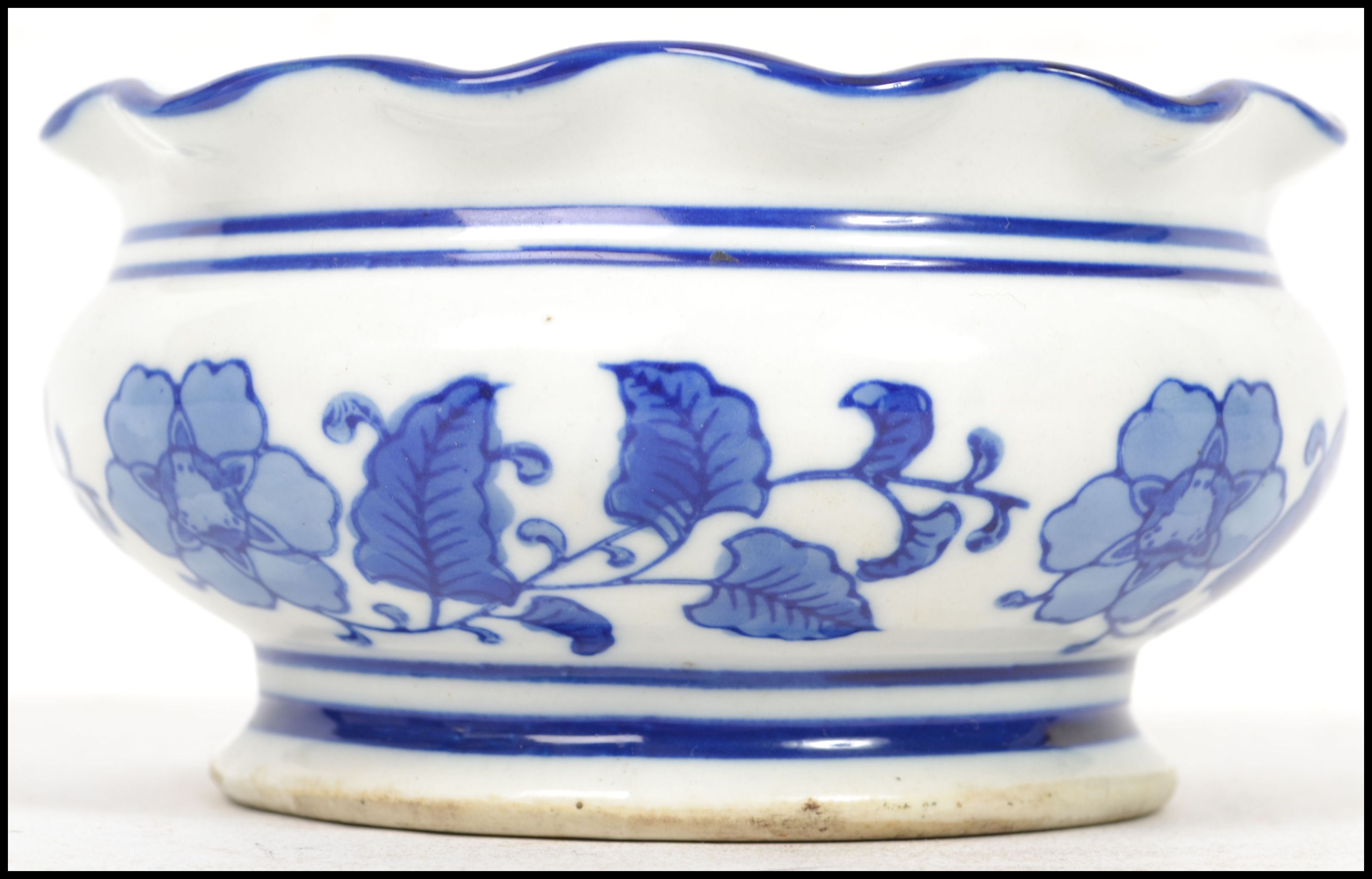 A 19th century Oriental ceramic blue and white inc