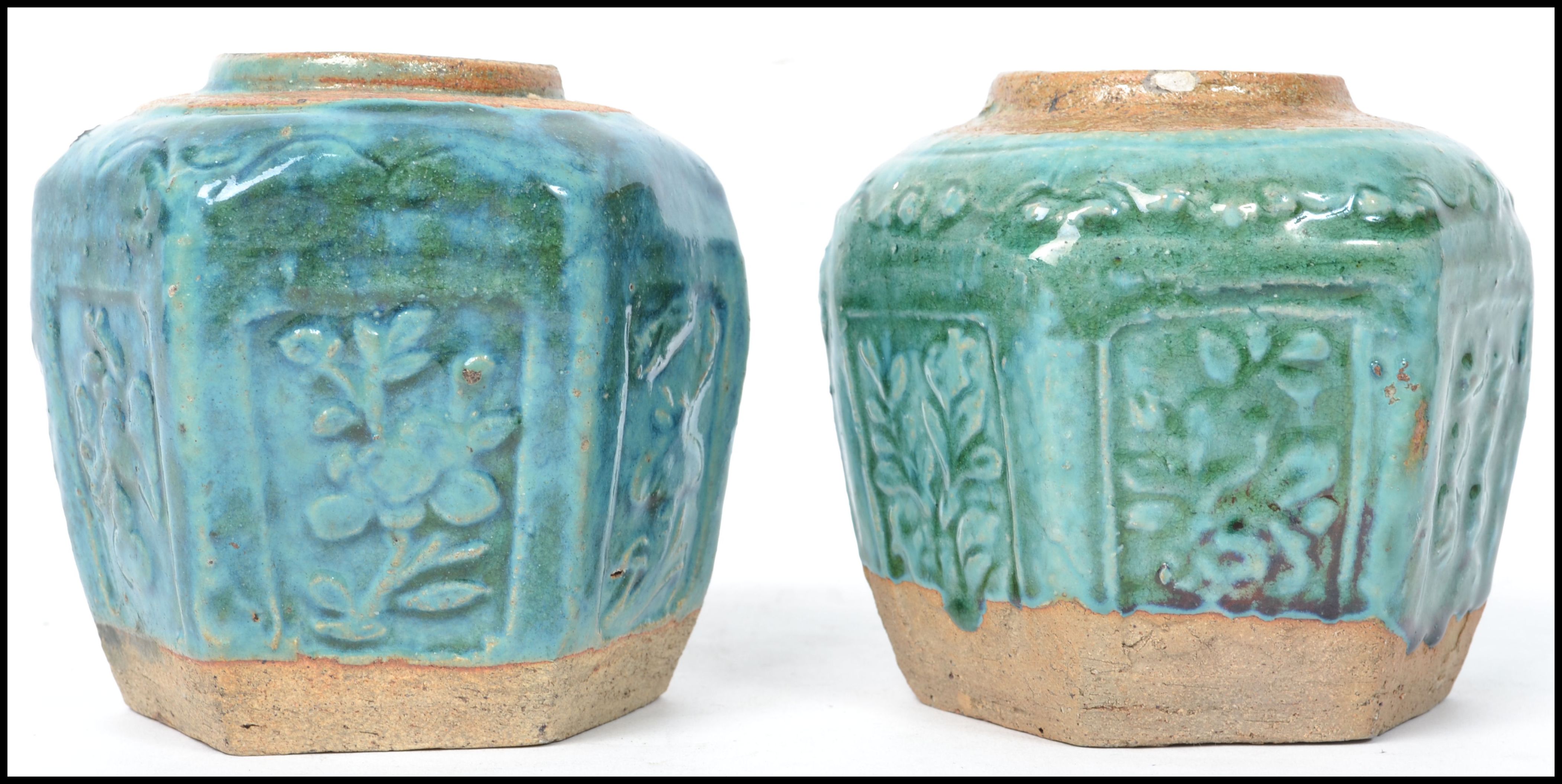 A pair of Oriental Chinese ceramic stoneware ginge - Image 3 of 5