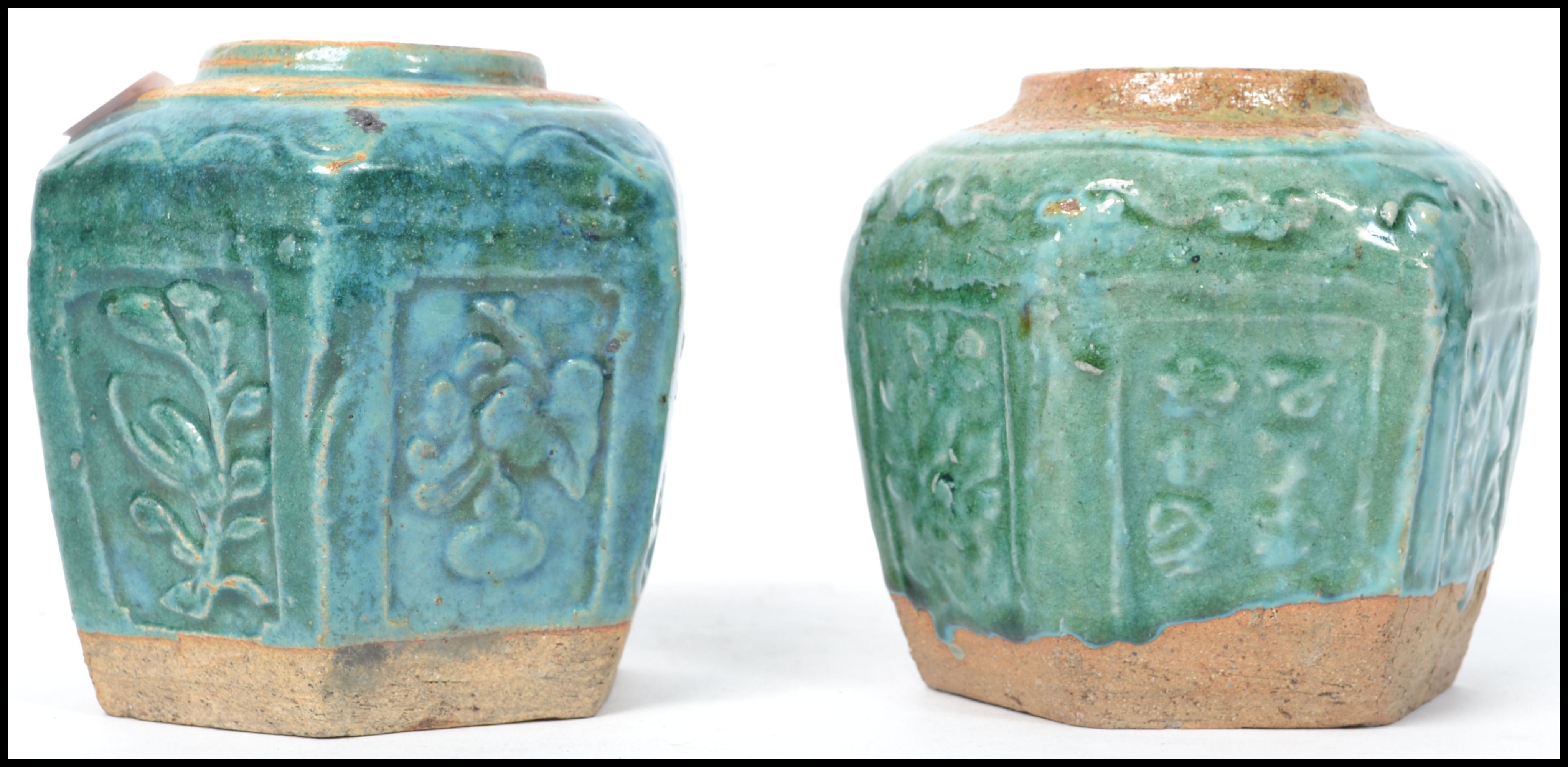 A pair of Oriental Chinese ceramic stoneware ginge - Image 2 of 5