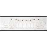 A group of 20th century crystal glasses to include large and small wine glasses, sherry glasses