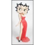 A large floor standing art deco style Betty Boop figurine featuring the iconic character in a