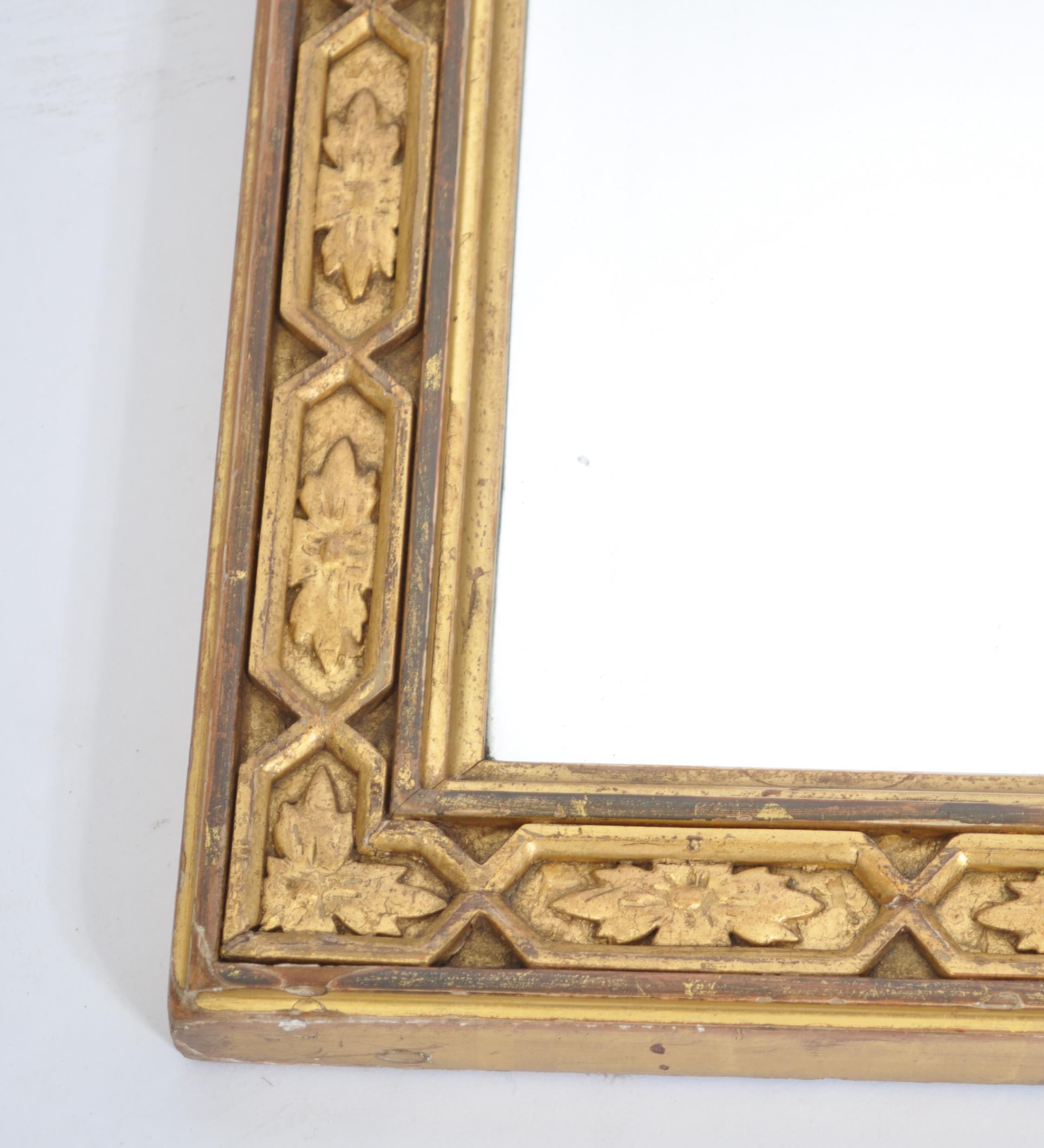 Early 20th century gilt carved Florentine revival wall mirror. Of rectangular form, the central - Image 2 of 6
