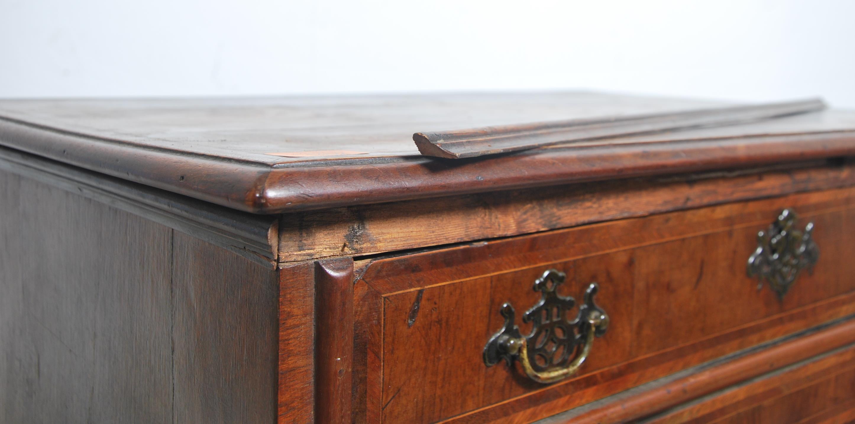An 18th century Queen Anne walnut kneehole desk of - Image 12 of 12