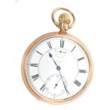 A Victorian gentleman's 18ct gold cased open faced pocket watch by Edward Culver, Clerkenwell